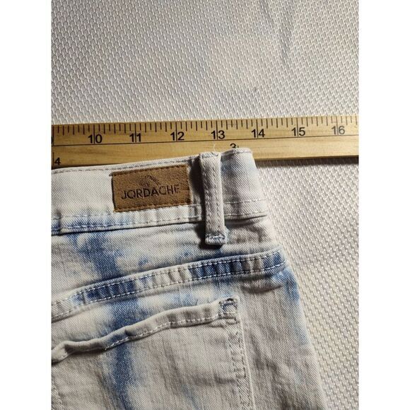 Vintage 90s Jordache Women's 28 Waist Tie Dye Denim Snap Shorts‎ - Picture 7 of 7